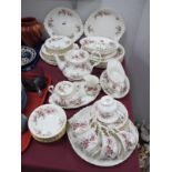 Royal Albert 'Lavender Rose' Table China, approximately fifty one pieces, including tea pot, cake