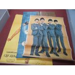 Beatles Posters (2) and Cliff Richard Reveille Beatles, measuring 40" x 60", second Beatles 39" x