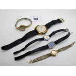 Majex; A 9ct Gold Cased Ladies Wristwatch, on a later expanding bracelet; together with three