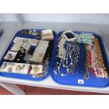 A Mixed Lot of Assorted Costume Jewellery, including assorted bead necklaces, imitation pearls,