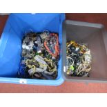 A Mixed Lot of Assorted Costume Jewellery :- Two Boxes