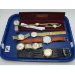 A Collection of Vintage and Later Ladies and Gents Wristwatches, including Sekonda Automatic 27