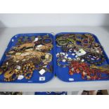 Ethnic Style Costume Jewellery :- Two Trays