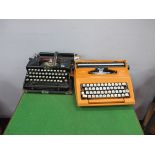 An A-G Vrom Seidel & Neumann, Dresden Typewriter; plus a modern Smith Corona DeLuxe typewriter (