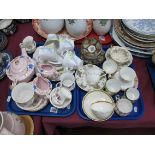 XIX Century Rockingham Cup-Saucers, (one damaged), Japanese cup-saucers etc, 1920's tea ware,