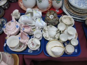 XIX Century Rockingham Cup-Saucers, (one damaged), Japanese cup-saucers etc, 1920's tea ware,