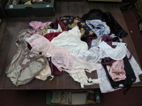 Vintage, Modern Nylon Satin Slips, briefs, bras, nightie's, etc, size 10-14, approximately