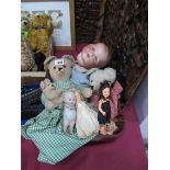 A Collection of Early/Mid XX Century Dolls and Teddy Bears, to include Armand Marseille bisque