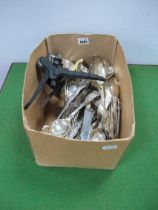 Walker-Hall Plated Kings Pattern Cutlery, corkscrew etc:- One Box.