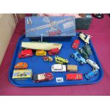 Frog Fighter Interceptor, in box, Hornby steamboat, Matchbox Superfast standard jeep, Corgi and