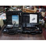 Hitachi VM-1200E Video Cameral/Recorder, in fitted carry case, together with Sony CCD-V100E in fitte
