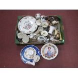 Plated Cutlery, Japanese vase, commemorative mugs, plates etc:- One Box.