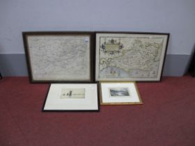 Late XIX Century Ordnance Survey Map of Sheffield, Hallam and Ecclesall, repro Saxton map of