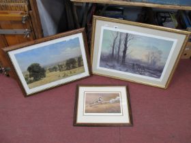 Pencil Signed Prints by David Shepherd, 35.5 x 53cm. John Trickett an Robert Fuller. (3).