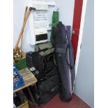 Fishing, nets, box, ruck sack, umbrella, box carrier.