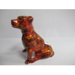 Anita Harris Multi-Coloured Staffy Dog Figure, gold signed, 11cm high.