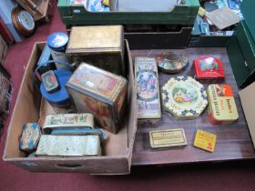 Vintage Tins, to include Tetley, Blue Bird, Glen Moray Scotch Whisky, C.W.S Biscuits and Rowntree (