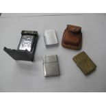 Zippo Lighters, including Bradford P.A., Regular Venetian Cased. (4) [698786]