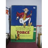 A Large Linen on Card Advertisement for 'Force' Crisp Flakes, 63 x 43cm.