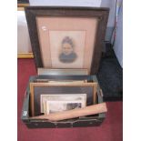 Wille Rawson and Alfred Blundell Etchings, other prints, Egyptian artwork:- One Box.