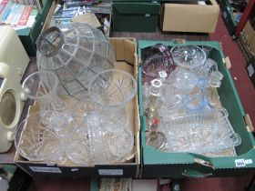 Glassware, hanging shade:- Two Boxes.