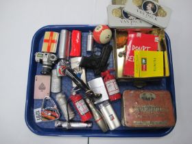 Novelty Lighters, in the form or a ladies leg, pistol, torch, etc:- One Tray.