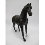 A Leather Covered Model of a Horse, 47cm high. [412737]