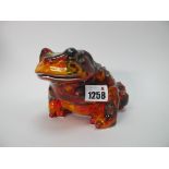 Anita Harris Flambé Model of a Toad, gold signed, 11cm high, 17cm long.