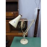 Herbert Terry Cream Painted Table Lamp, 90cm high, when fully extended.