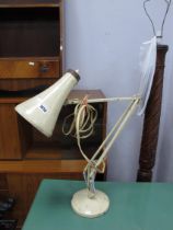 Herbert Terry Cream Painted Table Lamp, 90cm high, when fully extended.