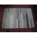 Rug, Otis Ochre, in grey, black & yellow 150 x 210cm.