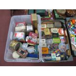 Tins, including Boots First Aid, Oxo, Gees Linctus, Players etc approx 60:- Two Boxes [560486]