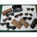 Nine Pairs of Sunglasses, including some designer styles, most in cases, various conditions. [