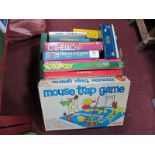Vintage Board Games, to include Mouse Trap, Monopoly, Totopoly, Scrabble,and Trivial Pursuit (