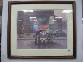 H. Grimshaw, Manchester Scene, of a 1930's Rag and Bone man, limited edition print No 226/800,