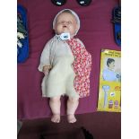 An Early XX Century Bisque Head Doll, the back of the head marked 'Made in Germany H.W. 7?',