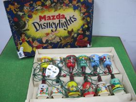 Mazda Disney Lights Vintage Christmas Decorations, in original box.