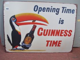 A Guinness Sign "Opening Time is Guinness Time", 50 x 70cm.