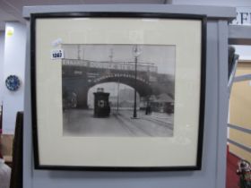 An Original framed and Glazed Photograph Showing Wicker Arches during the 1920's (note: people