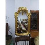 Franklin Mint Rectangular Gilt French Mirror, after Vincenzo Fangelli, with foliage and egg and dart