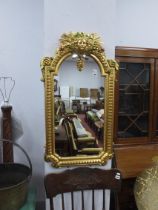 Franklin Mint Rectangular Gilt French Mirror, after Vincenzo Fangelli, with foliage and egg and dart