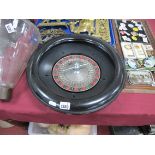 A Large Chad Valley Black Bakelite Roulette Wheel (38.5cm diameter).