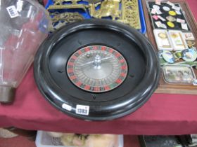 A Large Chad Valley Black Bakelite Roulette Wheel (38.5cm diameter).