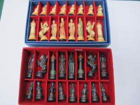 Charlemagne Boxed Full Set of Chess Pieces:- One Tray.