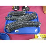 Hornby Lima 'OO' Gauge Straights and Curved Steel Track, approximately sixty one pieces:- One Tray.