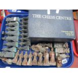 The Chess Centre, full set of soapstone chess pieces:- One Tray.