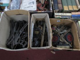 Demeto, Meccano, Hornby, model railway track, etc:- Four Boxes.