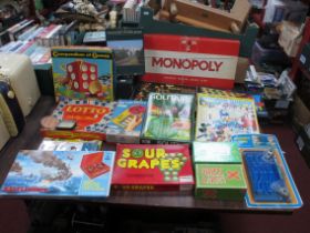 Juvenalia; Toys and Games, to include Monopoly, Solitaire, Flying Hats etc:- One Box [560632]