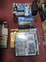 Three Boxed Tool Wall Organisers, with various power tools many by Workzone to include 800w