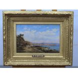 ATTRIBUTED TO BERNARD FIEDLER (1816-1904) Adriatic Coast, oil on canvas, signed lower left, bears